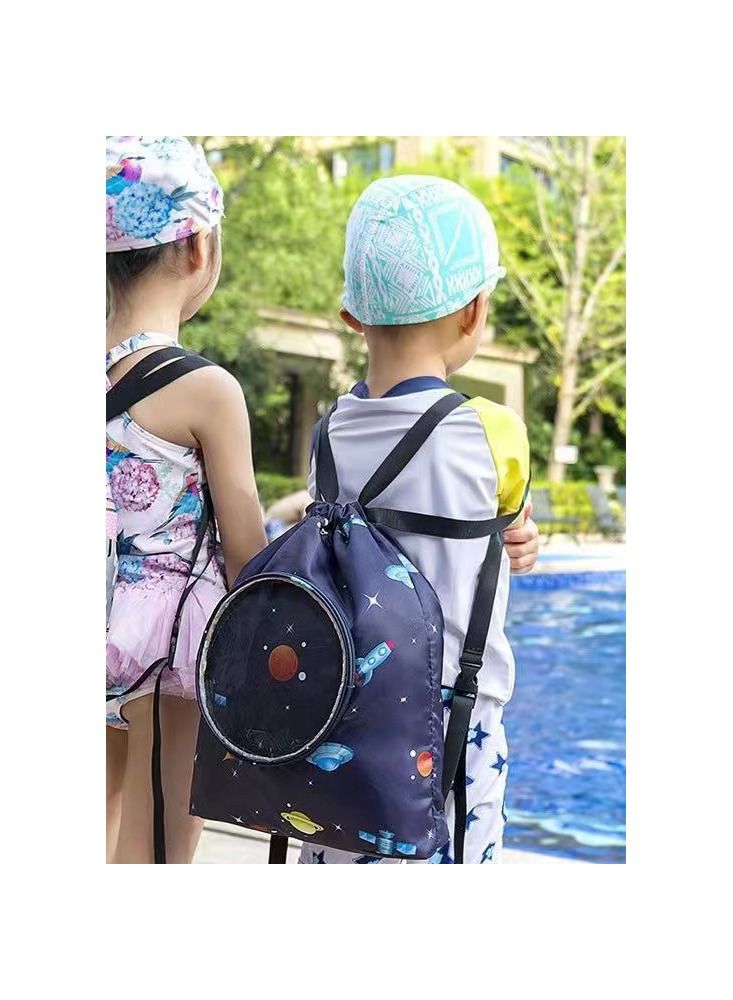 Generic 1-Piece Dry Wet Separation Fitness Bag,Waterproof Beach Swimming Bag Storage Backpack,Sports Equipment Swimming Bag,School Dry and Wet Separated Backpack with Storage Layer for Special Items and Glass  - Image 3