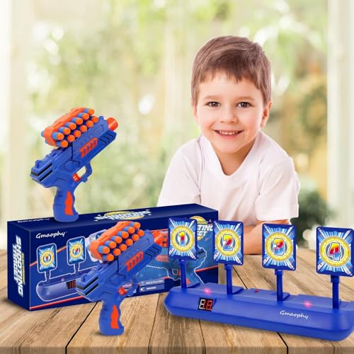 GMAOPHY Digital Shooting Targets with 2 Foam Dart Toy Blaster Kids Shooting Game Toys Electronic Scoring Auto Reset 4 Targets Birthday for Ages 5 6 7 8 9 10 Years Old Kids Boys Girls - Image 5