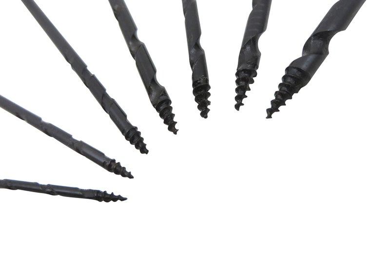 Taytools 467900 French Gimlet 7 Piece Set 2, 2.5, 3, 3.5, 4, 4.5 and 5 mm Boring Drill Tool for Pilot Holes Screw Tip Auger Shafts - Image 2