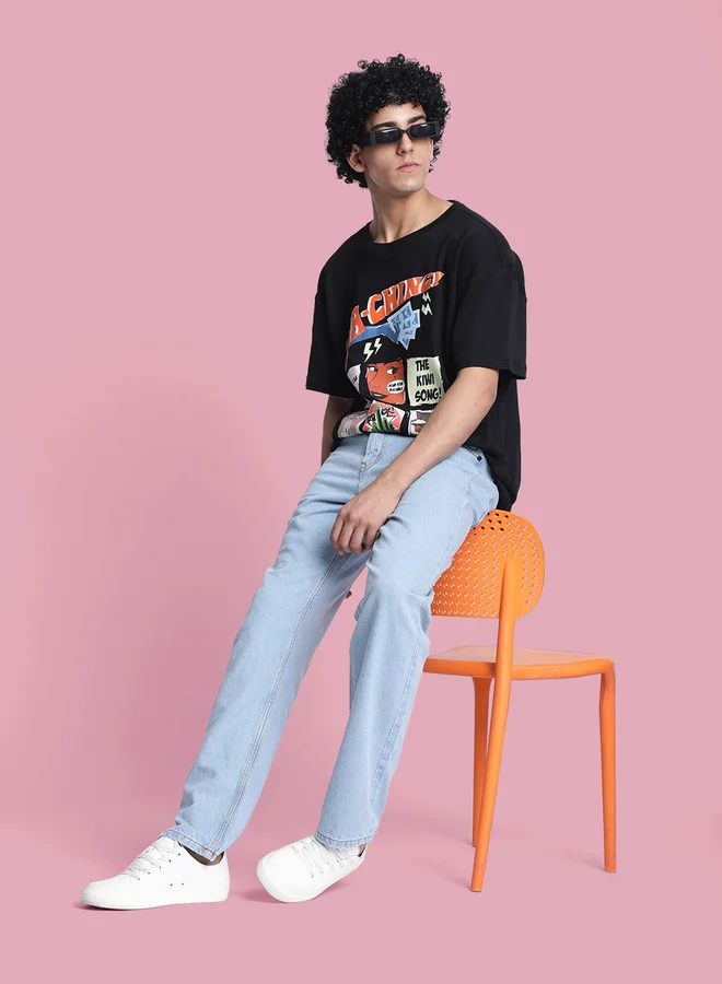 Styli Men Mid-Rise Straight Fit Jeans By Bene Kleed
