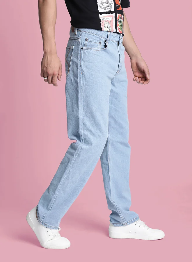 Styli Men Mid-Rise Straight Fit Jeans By Bene Kleed