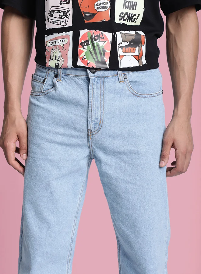 Styli Men Mid-Rise Straight Fit Jeans By Bene Kleed