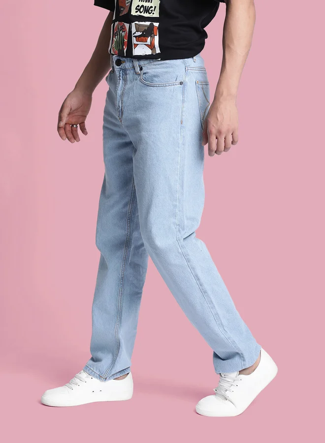 Styli Men Mid-Rise Straight Fit Jeans By Bene Kleed