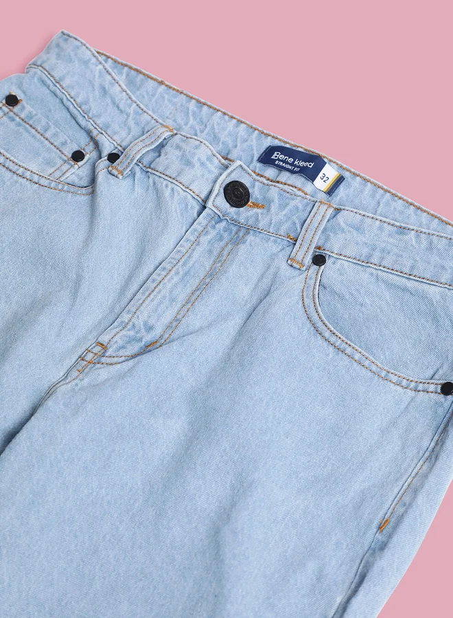 Styli Men Mid-Rise Straight Fit Jeans By Bene Kleed
