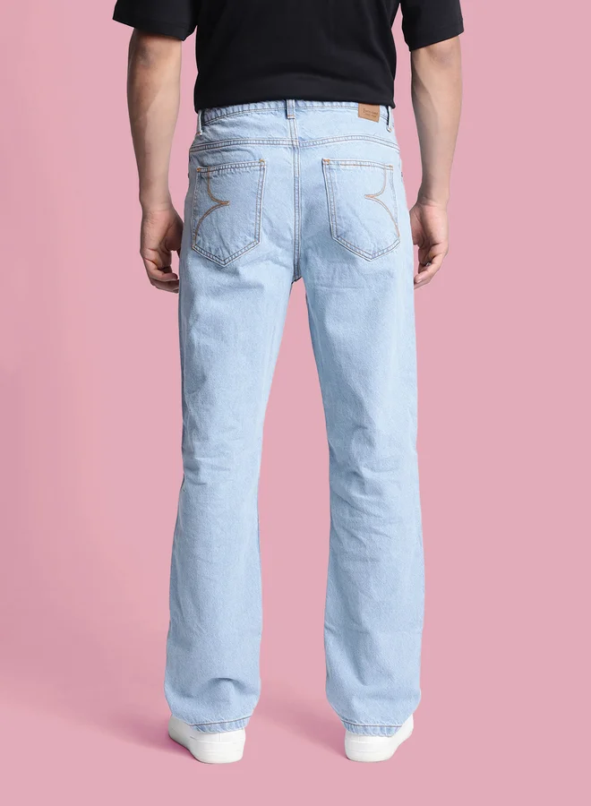 Styli Men Mid-Rise Straight Fit Jeans By Bene Kleed