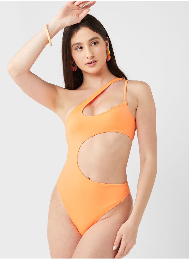 hunkemoller - Cut Out High Leg Swimsuit - Image 1