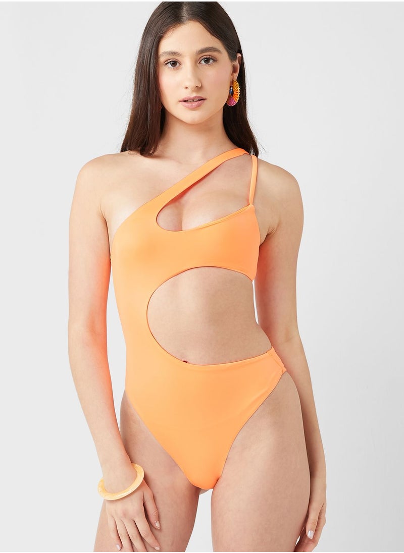 hunkemoller - Cut Out High Leg Swimsuit - Image 1