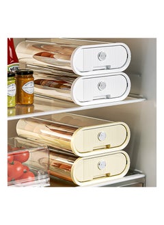 KASTWAVE Egg Container for Refrigerator, Clear Egg Storage Holder, Egg Drawer Tray, 18 Egg Tray, Stackable Egg Fresh Storage Box for Fridge Kitchen Home, 2Pcs - White  - Image 5