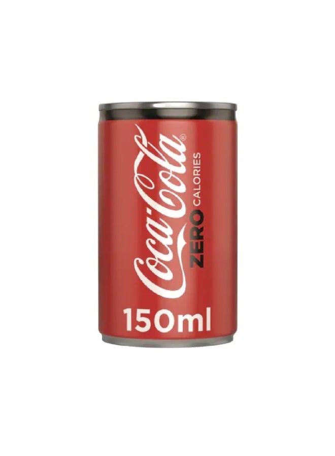 Coca-Cola Zero Calories Carbonated Soft Drink Can, 150ml