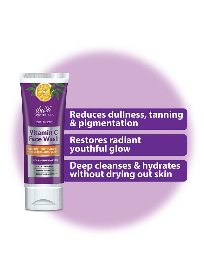 Iba Advanced Activs Youth Preserve Vitamin C Face Wash L No Parabens & Sulfates L High Foam L For Glowing Skin | Halal Certified & Vegan | 100 Ml | Pack Of 2  - Image 3
