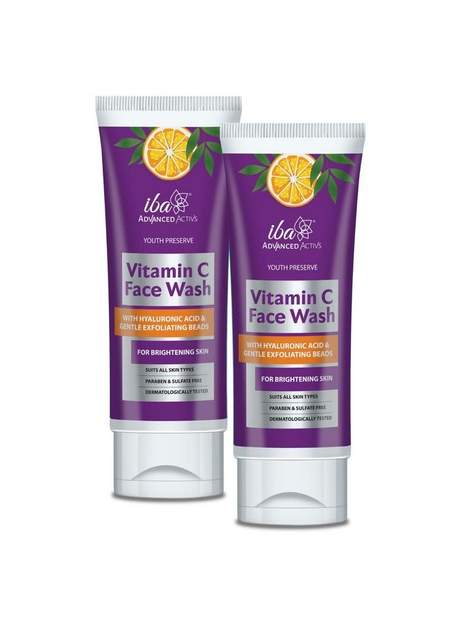 Iba Advanced Activs Youth Preserve Vitamin C Face Wash L No Parabens & Sulfates L High Foam L For Glowing Skin | Halal Certified & Vegan | 100 Ml | Pack Of 2  - Image 1