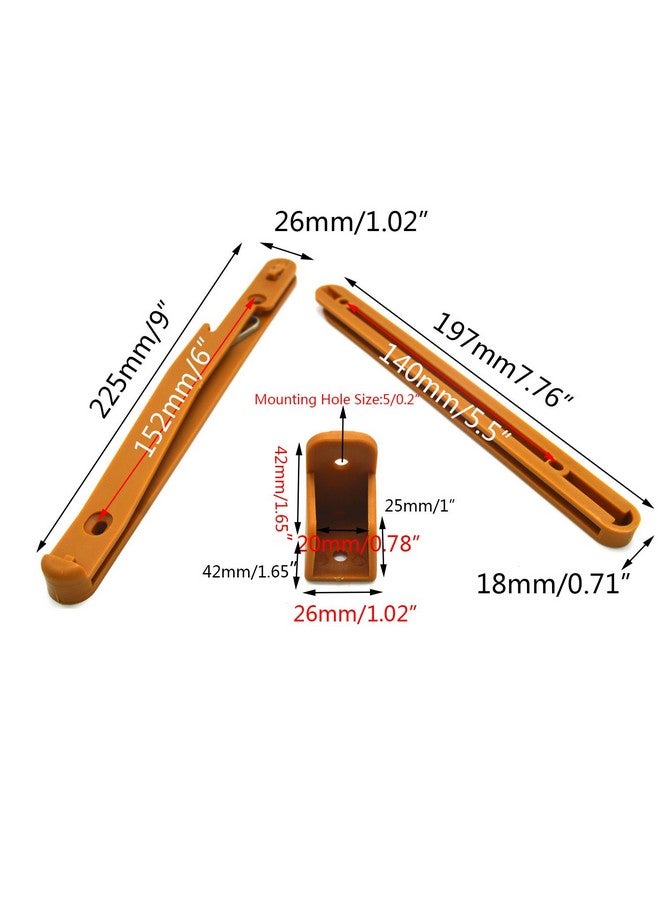 SpzcdZa Crib fence Lifter Lifting Rail Connection Set Brown w Screws - Image 3