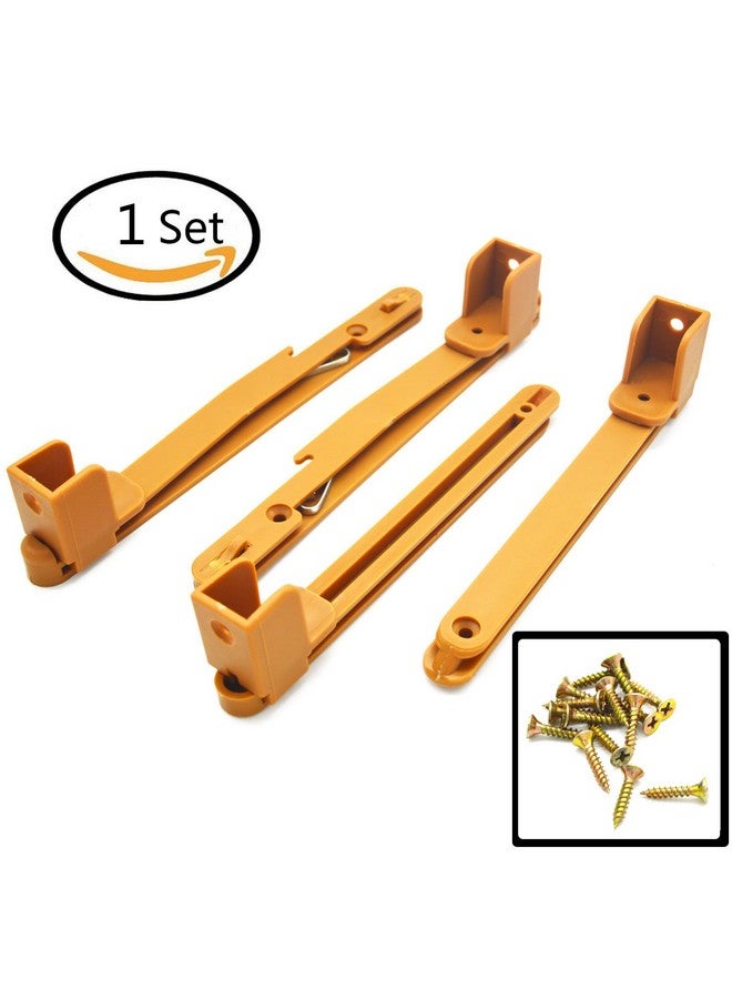 SpzcdZa Crib fence Lifter Lifting Rail Connection Set Brown w Screws - Image 5