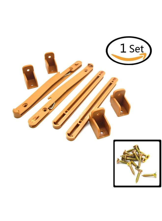 SpzcdZa Crib fence Lifter Lifting Rail Connection Set Brown w Screws - Image 2