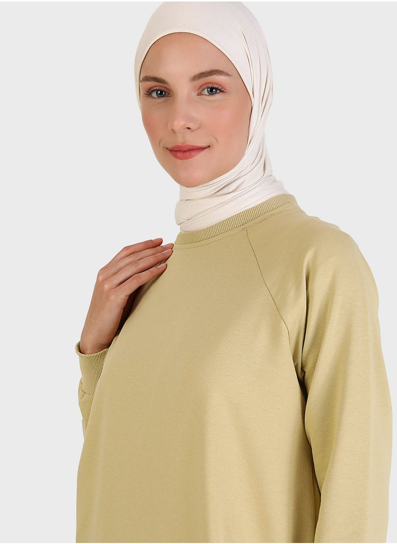 Refka by modanisa - Knitted Crew Neck Dress - Image 1