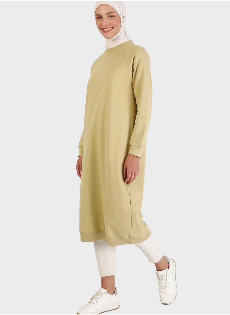 Refka by modanisa - Knitted Crew Neck Dress - Image 1