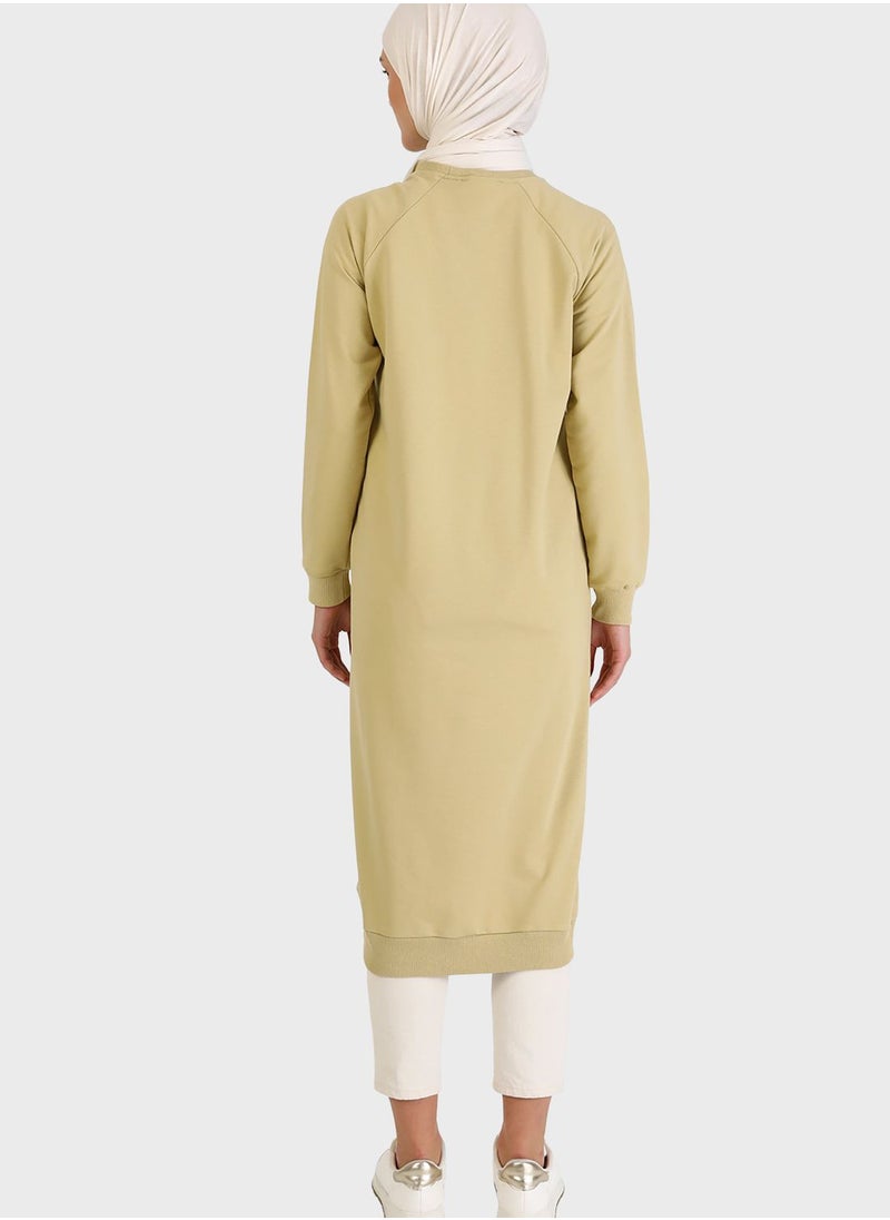 Refka by modanisa - Knitted Crew Neck Dress - Image 1