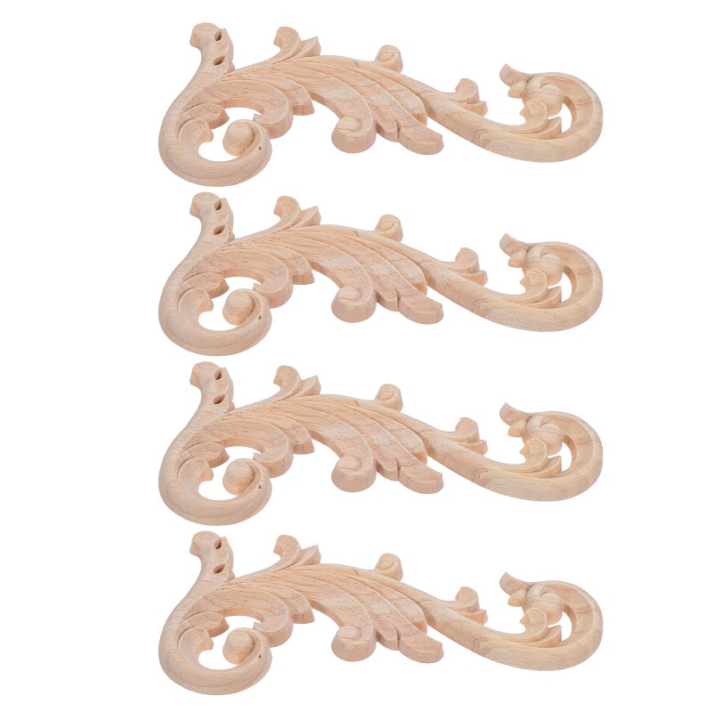 8 pcs Onlay Appliques Onlays Decals for Furniture European Style Wood Carved Corner Decorations Wood Trim for Wardrobe Door Cabinet - Image 5