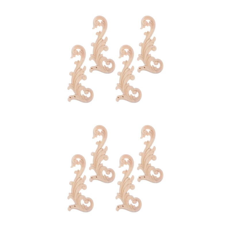 8 pcs Onlay Appliques Onlays Decals for Furniture European Style Wood Carved Corner Decorations Wood Trim for Wardrobe Door Cabinet - Image 1