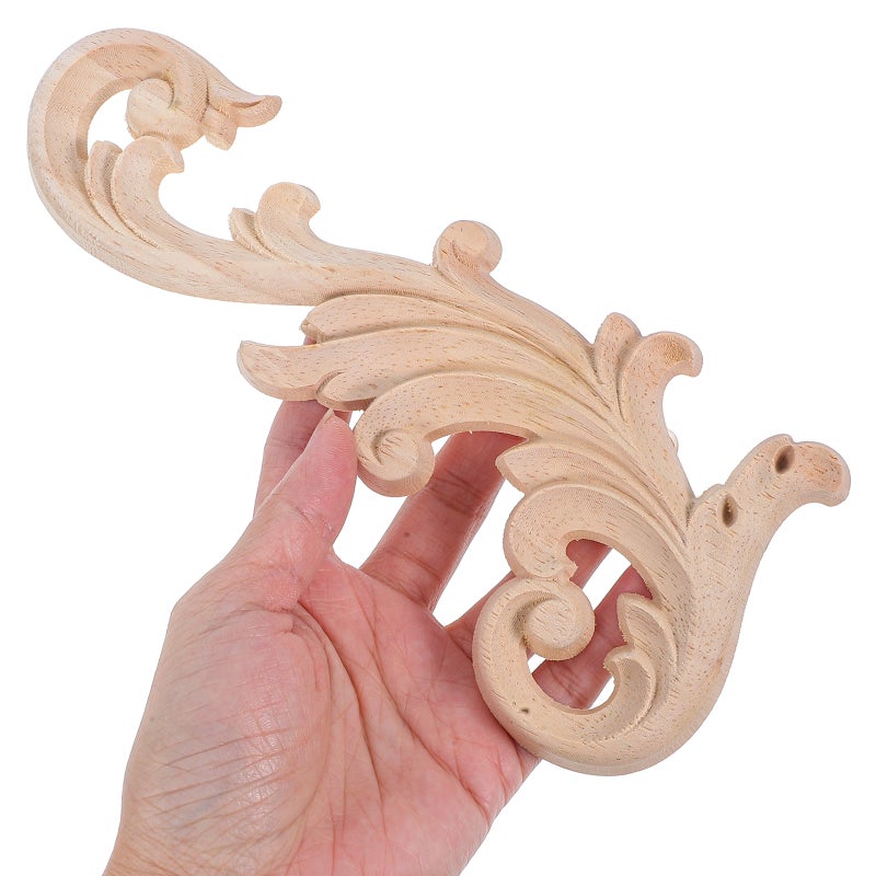 8 pcs Onlay Appliques Onlays Decals for Furniture European Style Wood Carved Corner Decorations Wood Trim for Wardrobe Door Cabinet - Image 2