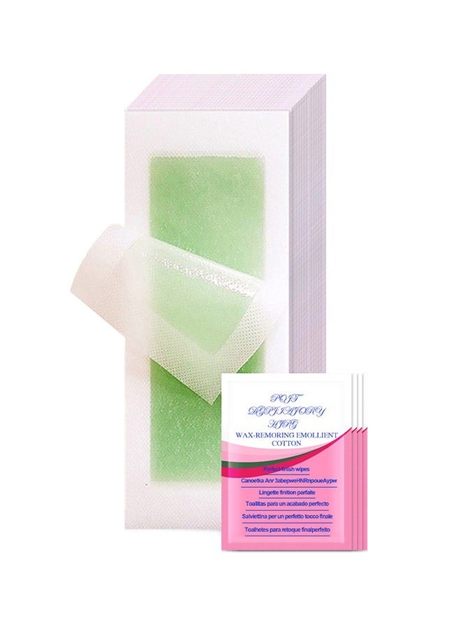 Fanski 40 Pieces (18*9x40) Fast and Effective Hair Removal Wax Strips for Face Eyebrows Upper Lip Cheeks Epilator Fast Painless Hair Removal Kit Suitable for All Skin Types - Image 1