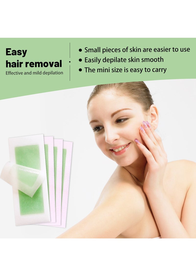 Fanski 40 Pieces (18*9x40) Fast and Effective Hair Removal Wax Strips for Face Eyebrows Upper Lip Cheeks Epilator Fast Painless Hair Removal Kit Suitable for All Skin Types - Image 3