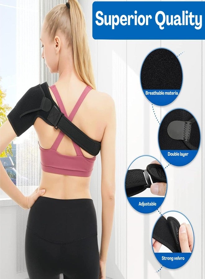 TecoKart® Adjustable Shoulder Support Belt for Men & Women | Breathable Shoulder Pain Relief Products | Universal Shoulder Belt for Men with Hot/Cold Pack Pocket | Post-Surgery Recovery & Sports Support - Image 3