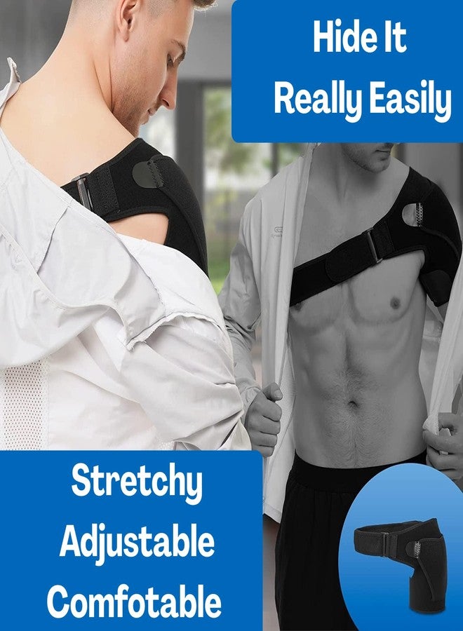 TecoKart® Adjustable Shoulder Support Belt for Men & Women | Breathable Shoulder Pain Relief Products | Universal Shoulder Belt for Men with Hot/Cold Pack Pocket | Post-Surgery Recovery & Sports Support - Image 4