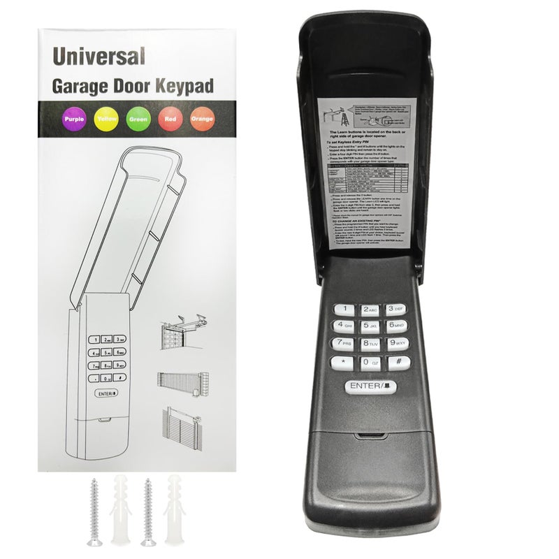 GIOATY Universal Garage Door Opener Keypad for Liftmaster Chamberlain Craftsman Wayne Dalton Openers Produced since 1993, Wireless Keypad Keyless Entry,Replaces 877/878MAX 377/977/877/66LM,SafeSecurity-Black - Image 1