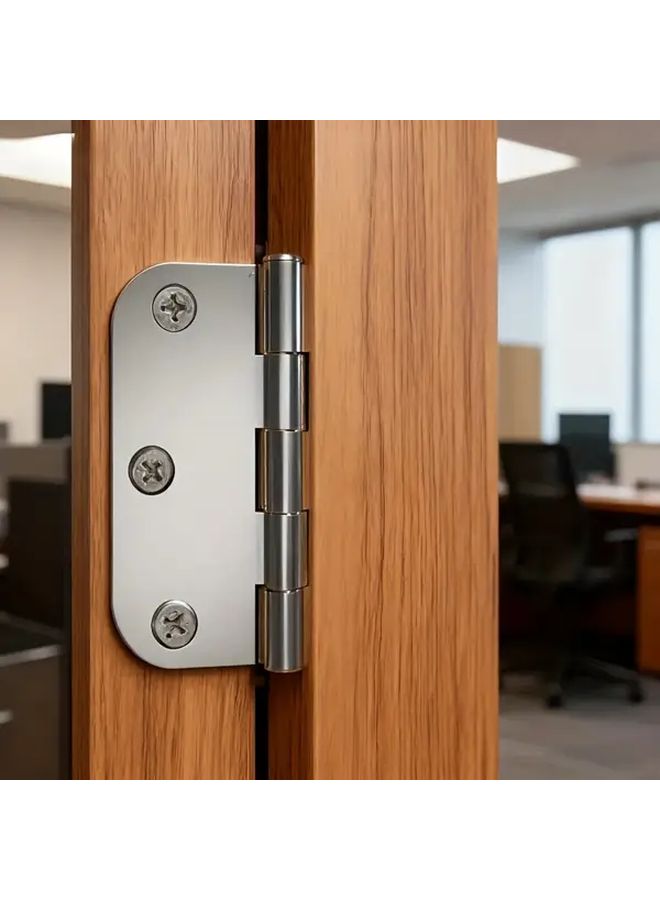 2pcs 3 5 Inch Brushed Stainless Steel Door Hinges With 12 Screws Heavy Duty 360 Rotation - Image 5