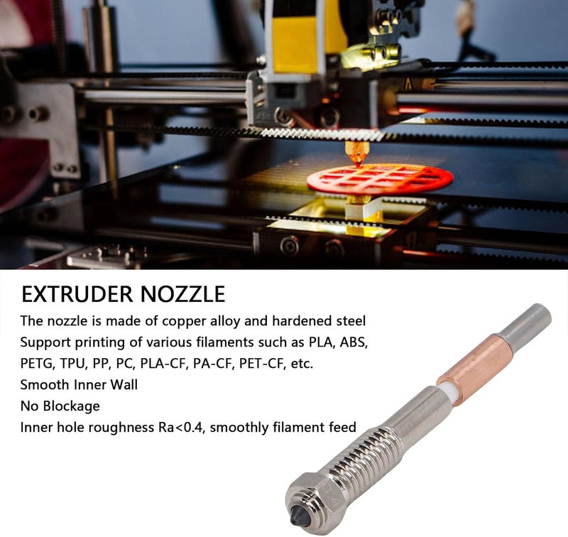 Srliya 0.4mm Quick Swap Nozzle Replacement Print Head All in One Nozzle Combo Hotend Bore Hardened Steel Copper Alloy for QIDI PLUS 4 3D Printer - Image 5