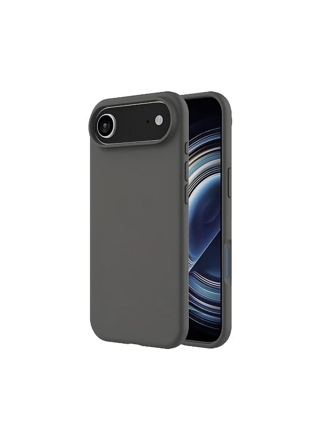 Mobcos iPhone 17 Air Grey Elite Logo Premium Silicone Magnetic Wireless Charging Case for iPhone | Silky Soft Touch | Military-Grade Shockproof Protection | Strong Magnetic Compatibility | Luxury Slim Cover - Image 1