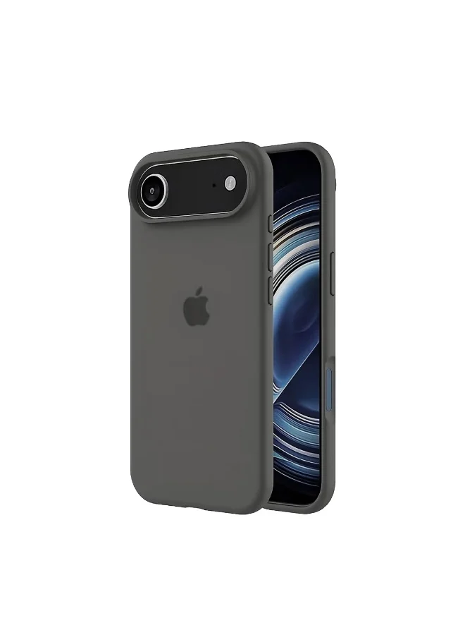 موبكوس جراب Mobcos iPhone 17 Air رمادي اللون بشعار Elite، مصنوع من السيليكون الفاخر، مزود بخاصية الشحن اللاسلكي المغناطيسي | ملمس ناعم كالحرير | حماية فائقة ضد الصدمات بمعايير عسكرية | توافق مغناطيسي قوي | غطاء أنيق ونحيف