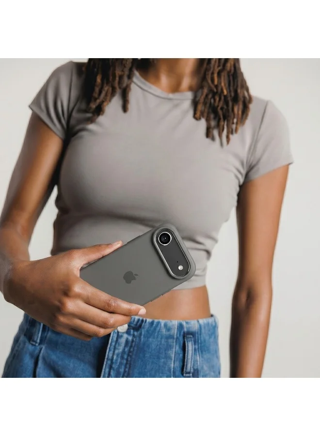 Mobcos Mobcos iPhone 17 Air Grey Elite Logo Mobcos iPhone 17 Air Grey Elite Logo Premium Silicone Magnetic Wireless Charging Case for iPhone | Silky Soft Touch | Military-Grade Shockproof Protection | Strong Magnetic Compatibility | Luxury Slim Cover  | Best Price UAE