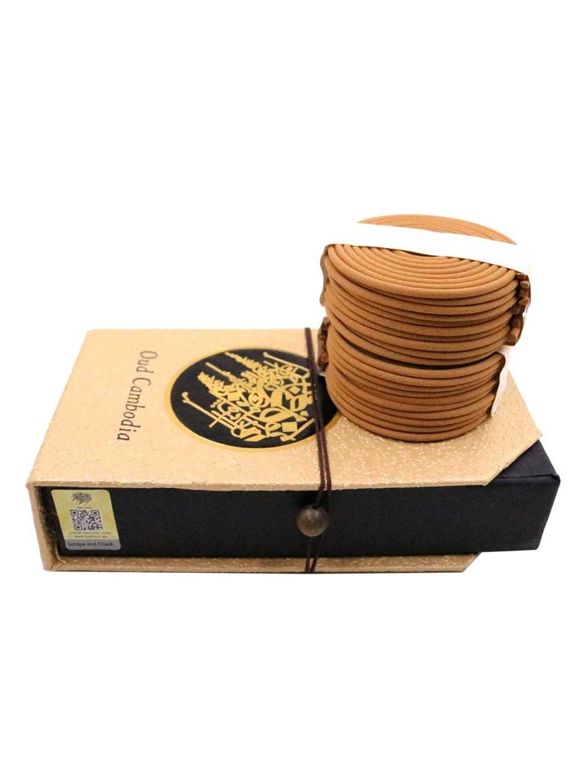 Bakhoor BoSidin - Super Oud 40pcs Small Cambodian Incense 2 hours Burning Time Oud Bakhoor Incense Agarwood Coil for Home Fragrance - Image 1