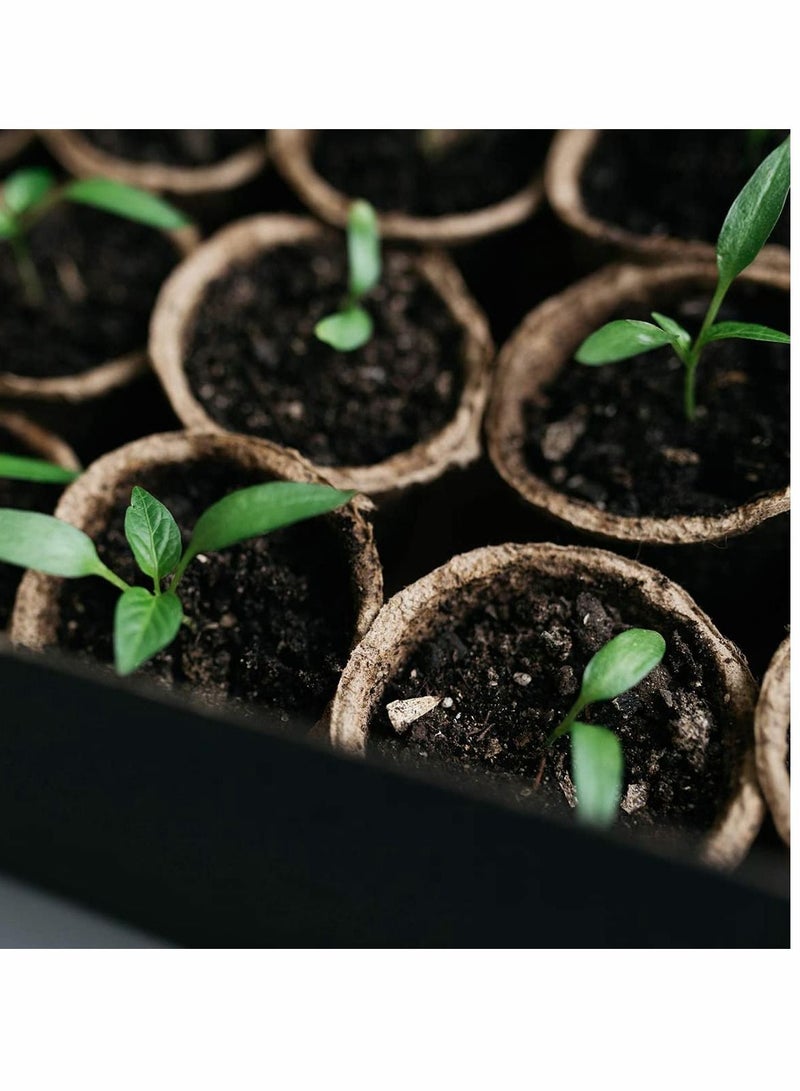 SYOSI Peat Pots Seed Starter Eco-Friendly Enhance Aeration with Plant Tags for Home Plant Starters Biodegradable Seedling Peat Pots for Plants Seed Starter, Indoor Planting Cups for Seedlings - Image 5