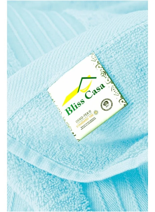 Bliss Casa 1-Piece Bath Sheets, 100% Combed Cotton 550 GSM Superior Quality Towels, Quick Dry Highly Absorbent, Thick, Soft and Hotel Bathroom Towels for Bath and Spa 90x180 cm