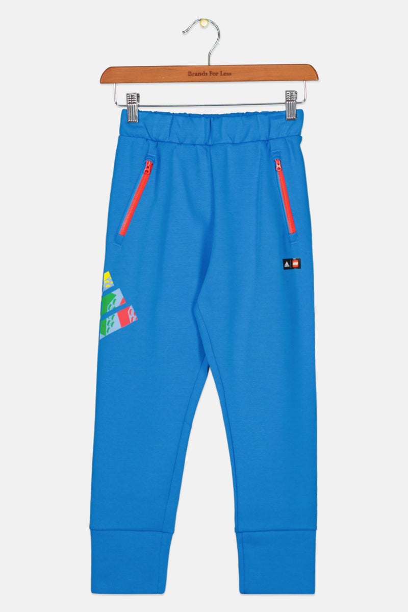 Adidas Adidas x LEGO Kids Boy Brand Logo Sweatpants, Blue  - Image 1