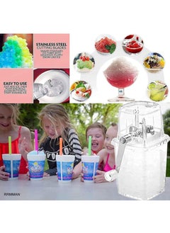 EHOME Hand-Crank Ice Crusher, Ice-Maker Machine, Clear Ice Crusher for Home 1.25L Chrome Plated Ice Grinder Ice cube Drinks Chopper Stirrer (Transparent)  - Image 4