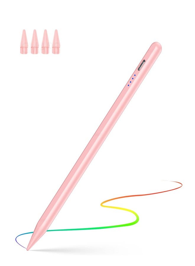 CMARS Pen for iPad (A16) 11th 10th Gen, Fast Charge for Pad Pencil with Tilt & Palm Rejection, Digital Pen for 2018-2025 Apple iPad 6th-11th/A16, Pro 13"/12.9"/11”/M4, Air 3/4/5/M2/M3, Mini 5/6 -Pink - Image 1