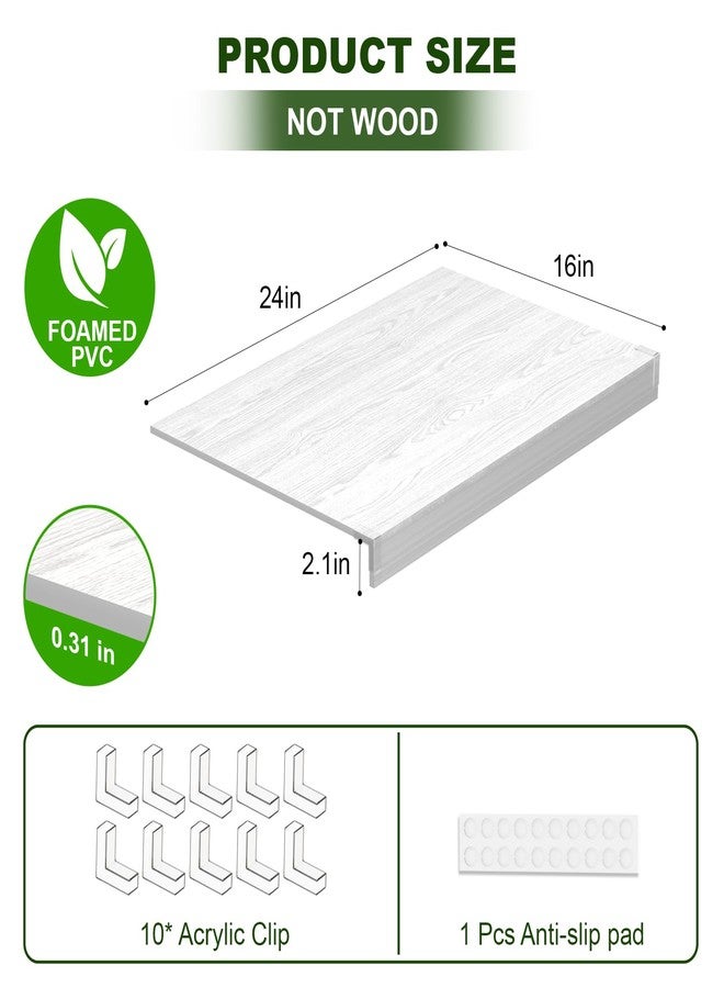 DOFOPO 4PCS Wire Shelf Cover,Wire Rack Covers for Pantry PVC (Not Wood) Shelf Liners for Cabinet Kitchen Pantry Shelves(White,24x12 inch) - Image 4
