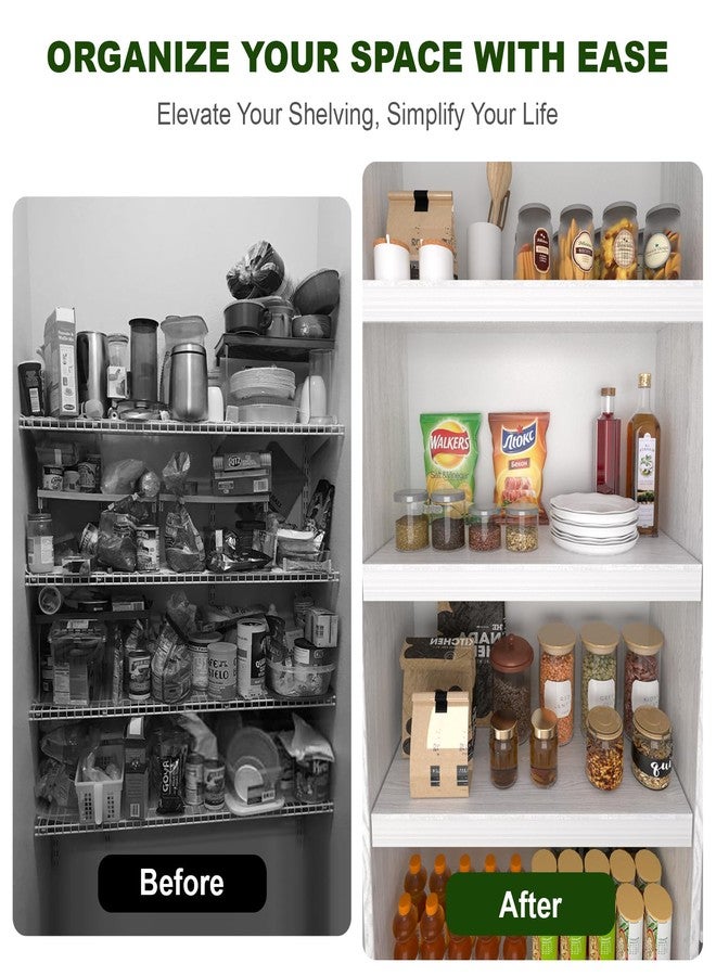 DOFOPO 4PCS Wire Shelf Cover,Wire Rack Covers for Pantry PVC (Not Wood) Shelf Liners for Cabinet Kitchen Pantry Shelves(White,24x12 inch) - Image 2