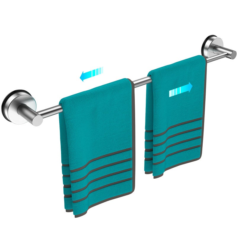 BKV Towel Bar for Bathroom WallAdjustable 1221 Inch Towel Racks for Bathroom Wall Mounted Towel Holder for Glass Shower DoorBathroom AccessoriesApparment EssentialsHome DecorSilver - Image 2