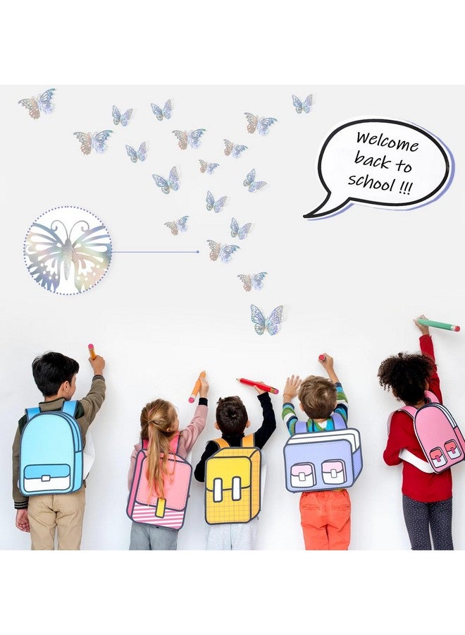 Aixoom 72 PCS Laser Butterfly Decorations, 3D Butterfly Decoration with 3 Styles 3 Sizes, Removable Wall Decor Stickers - Image 5