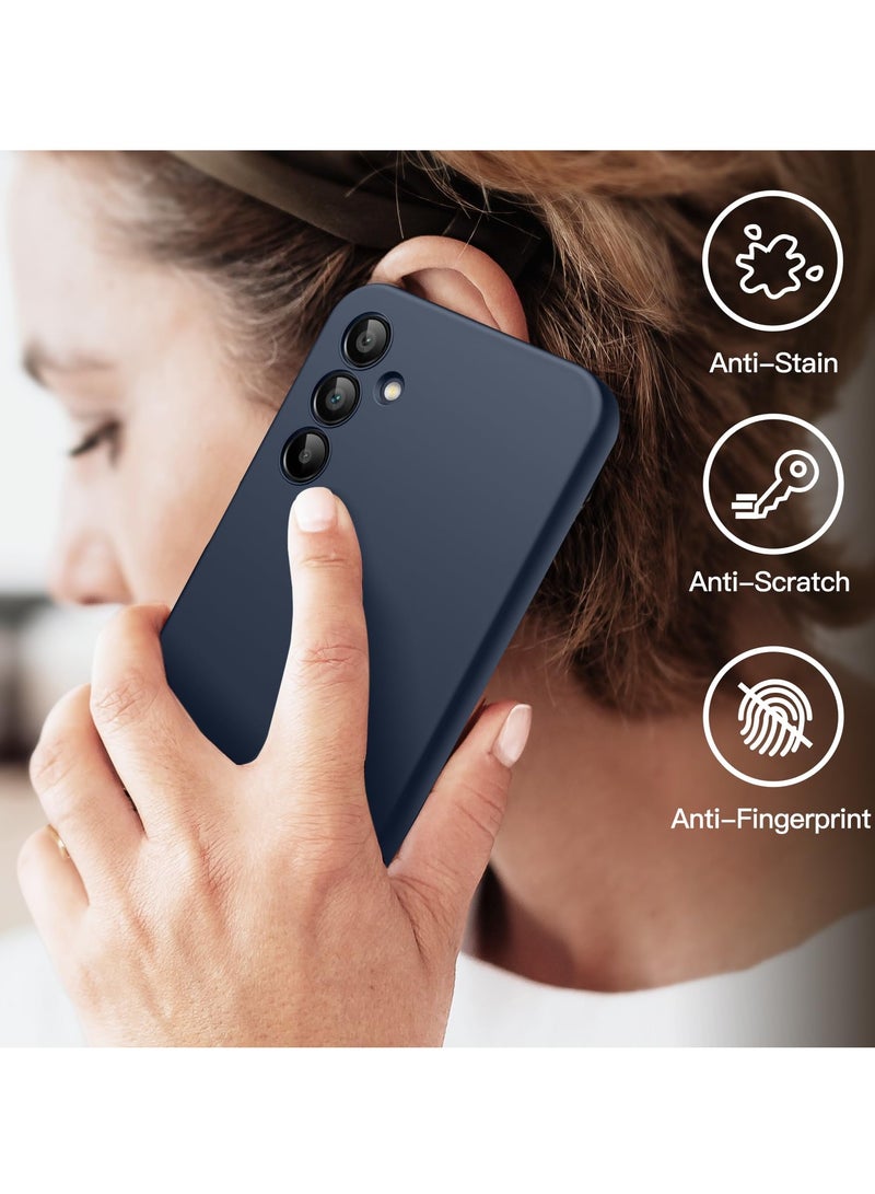 جي تيك حافظة نحيفة لهاتف سامسونج جالاكسي A15 5G مقاس 6.5 بوصة، غطاء هاتف واقٍ رفيع من مادة TPU الناعمة مع لمسة نهائية غير لامعة مقاومة للصدمات باللون الأزرق الداكن - Image 5