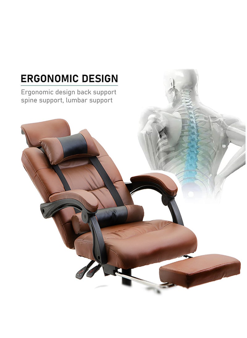 Tall Executive Office Chair High Back All Day Comfort Ergonomic Lumbar Support Bonded Leathe