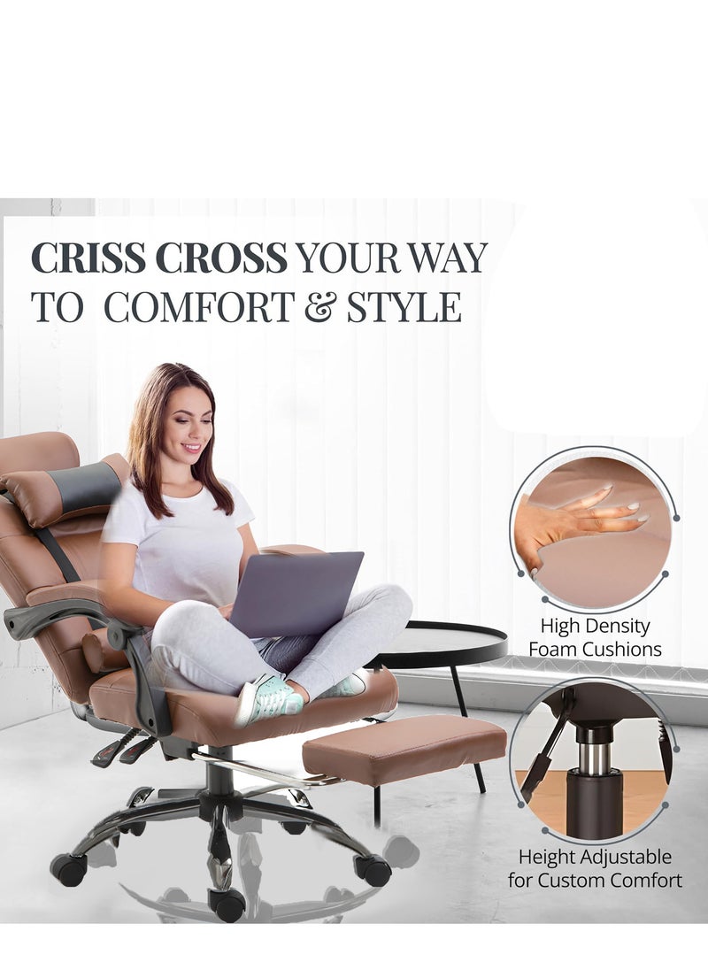 Tall Executive Office Chair High Back All Day Comfort Ergonomic Lumbar Support Bonded Leathe