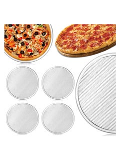SYOSI 4 Pack 12 Inch Pizza Screen, Aluminum Alloy Pizza Pan for Oven Nonstick Pizza Screen, Seamless Rim and Rust-Free, Pizza Baking Pan Pizza Crisper Tray for Kitchen, Commercial, BBQ  - Image 2