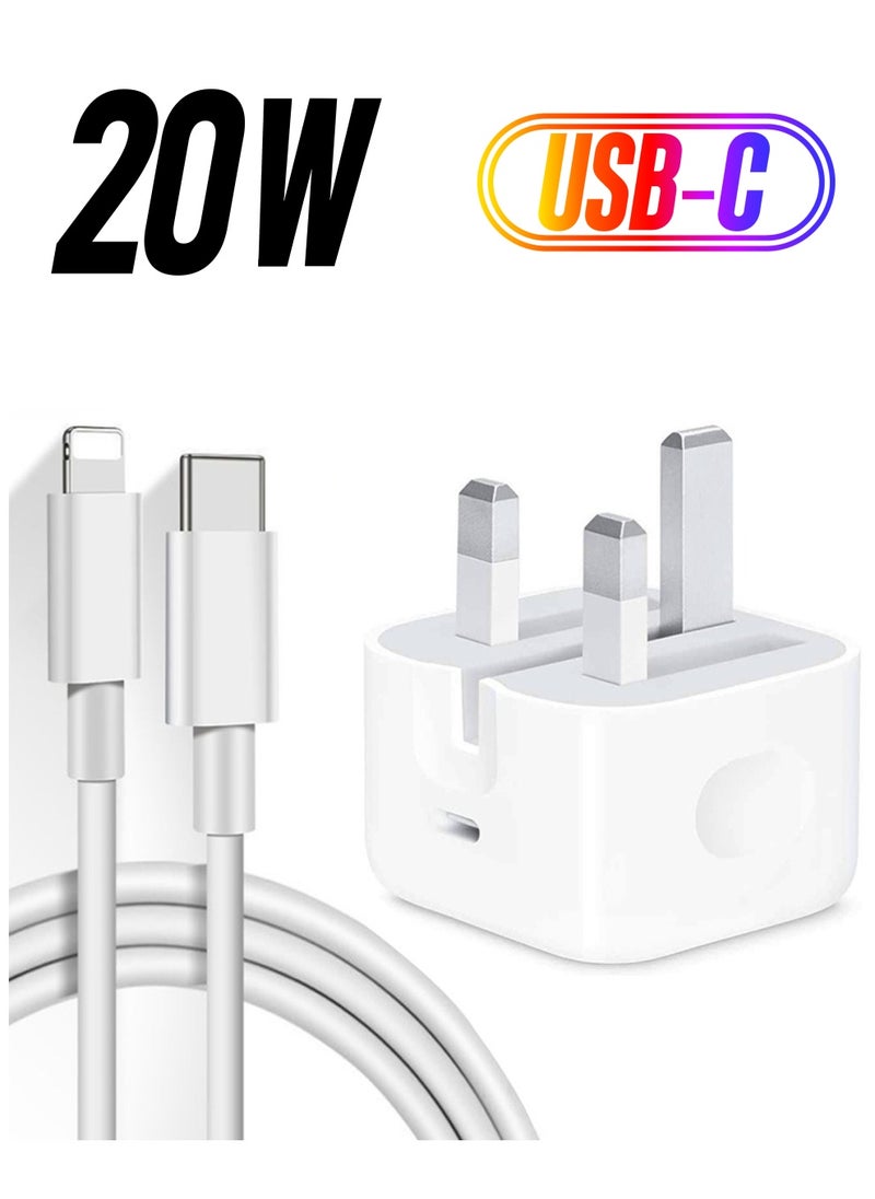 Generic - Type C PD Fast Charger with 1m Type C Lightning Cable Wall Power Adapter - Image 1
