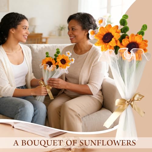 oolevassy Mothers Day Gifts, Sunflower Birthday Gifts for Women, Care Package for Women, Birthday Box for Woman, Hug in A Box, Get Well Basket, Gift Set, Self Care Gift Basket, Self Care Package - Image 4